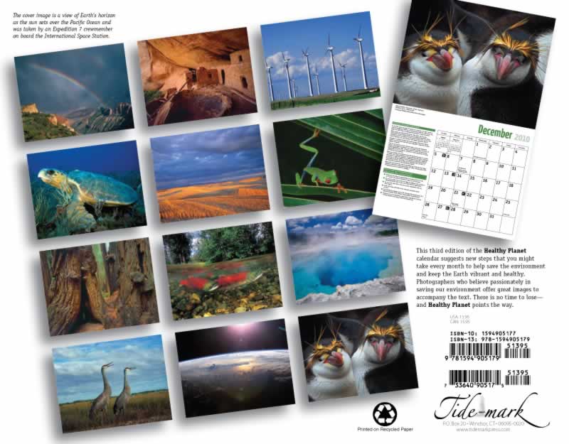 backside of calendar