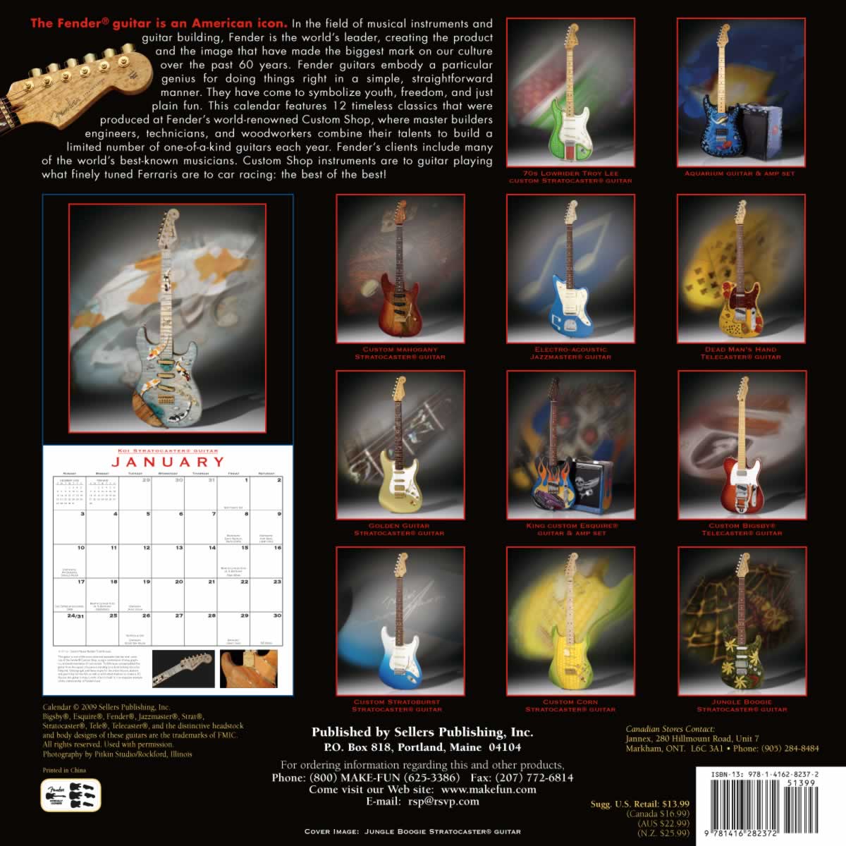 backside of calendar
