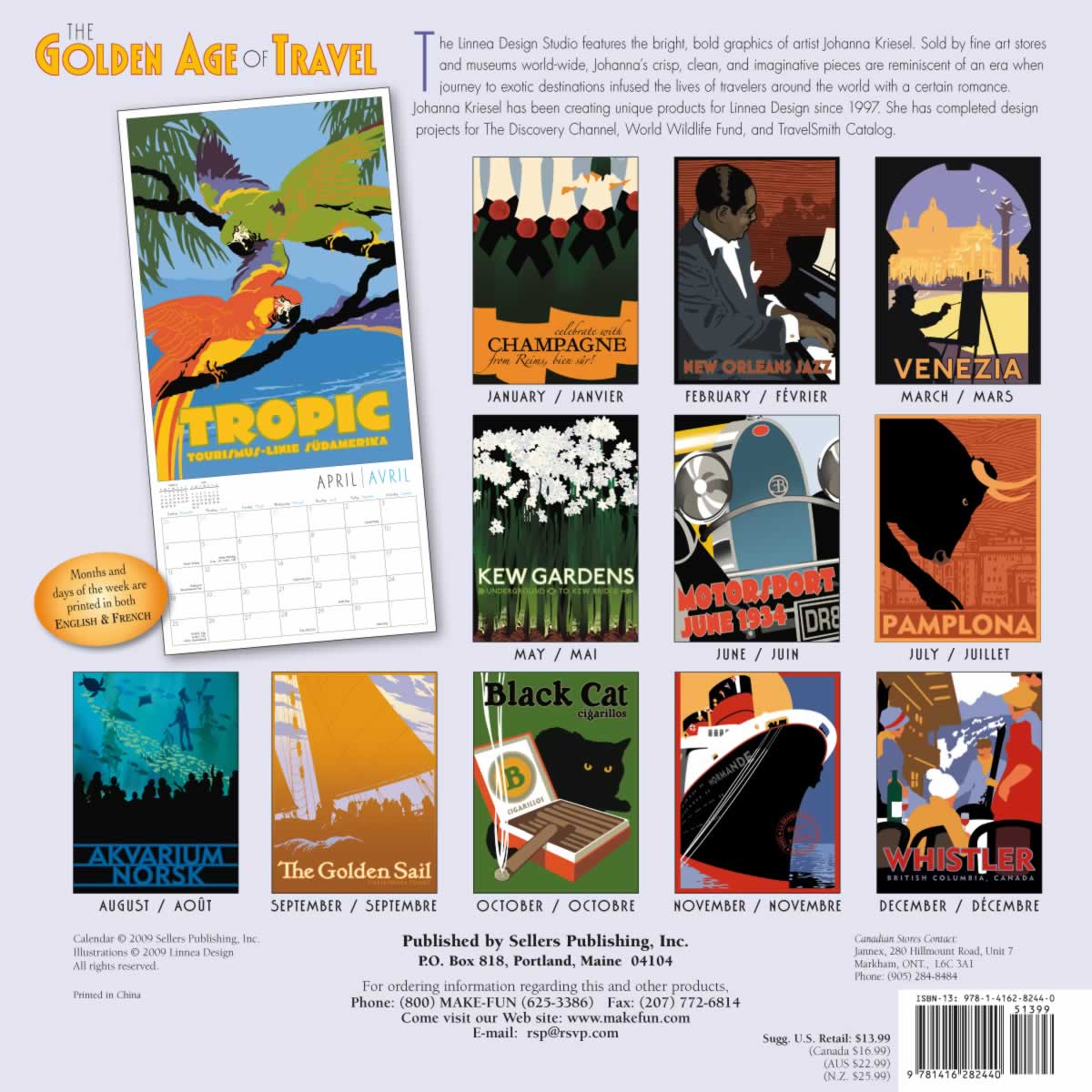 backside of calendar