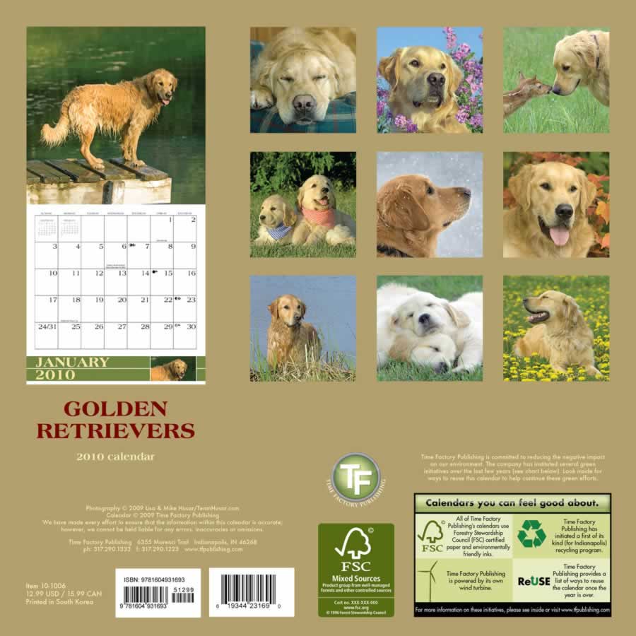 backside of calendar