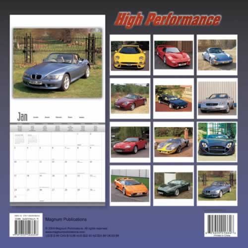 backside of calendar