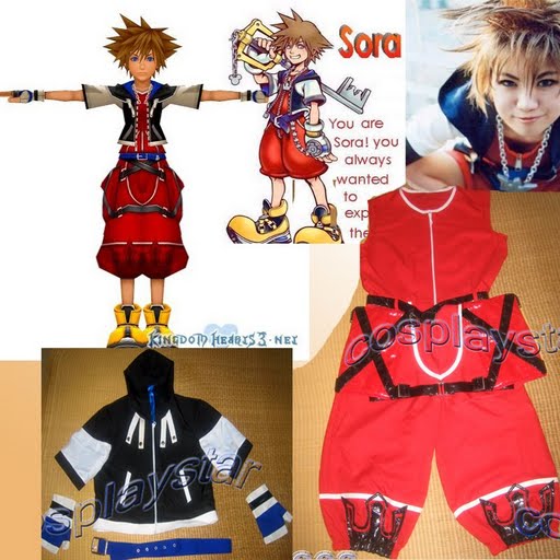 Kingdom Hearts 1 Sora Cosplay Costume