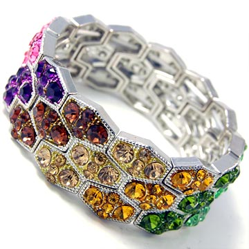 Crystal Turtle Shell Stretch Bracelet