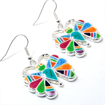 Epoxy Butterfly Mosaic Earrings