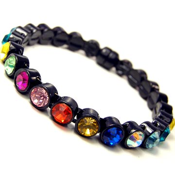 Crystal Bezel Magnetic Bracelet