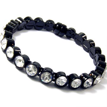 Crystal Bezel Magnetic Bracelet