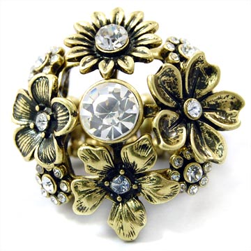 Flower Casting Stretch Ring (one size)