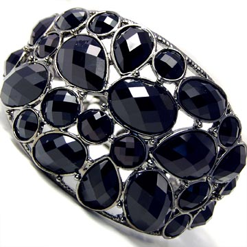 Big Jeweled Hinge Bracelet