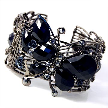 Faceted Butterfly Jewel Cuff