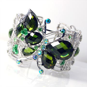 Faceted Butterfly Jewel Cuff