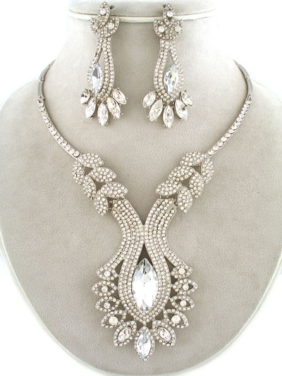 Crystal set - jet/ pewter