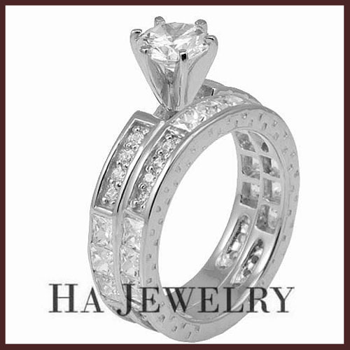 STERLING SILVER ETERNITY RING SET SIZE 6-9