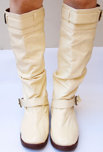 ivory colored boots