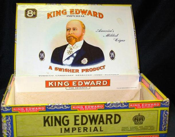 Vintage 1960s King Edward Imperial Cigar Box