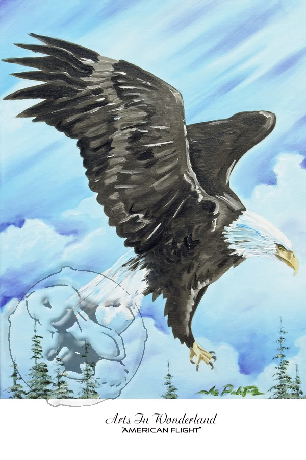 American Eagle,American Flight,Bird,Flight,Painting,Prints