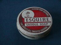 Advertising vintage ESQUIRE saddle soap NICE tin!