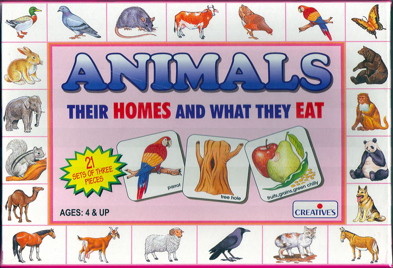 brighttomato : ANIMAL HOMES and FOOD educational game PRESCHOOL Toys