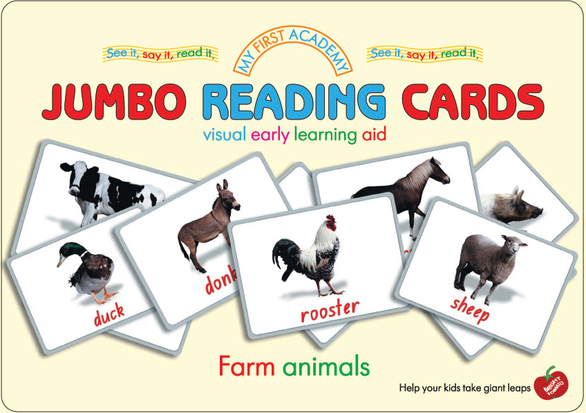 "My First Academy" Jumbo Reading Cards - Farm animals