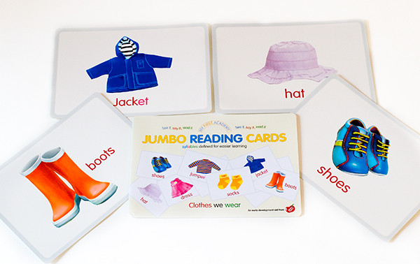 "My First Academy" Jumbo Reading Cards - Clothes We Wear