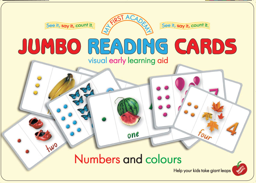 "My First Academy" Jumbo Reading Cards - Numbers and colours