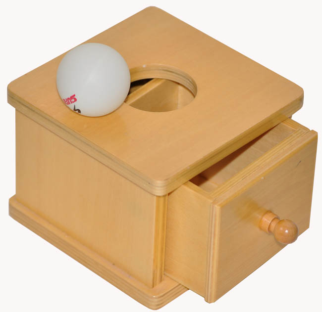 IMBUCARE Box With BALL and Drawer MONTESSORI INFANT TODDLER - Object Permanence