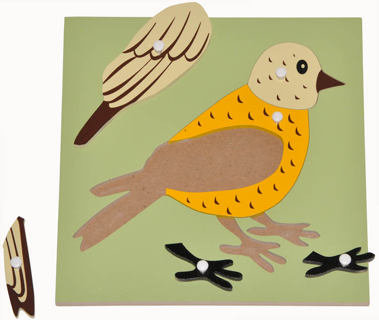 montessori bird wooden puzzle 1