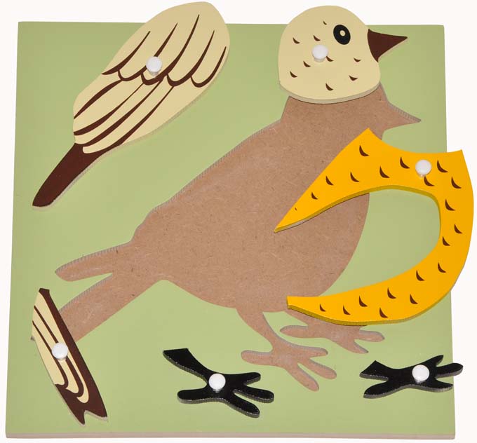 montessori bird wooden puzzle 1