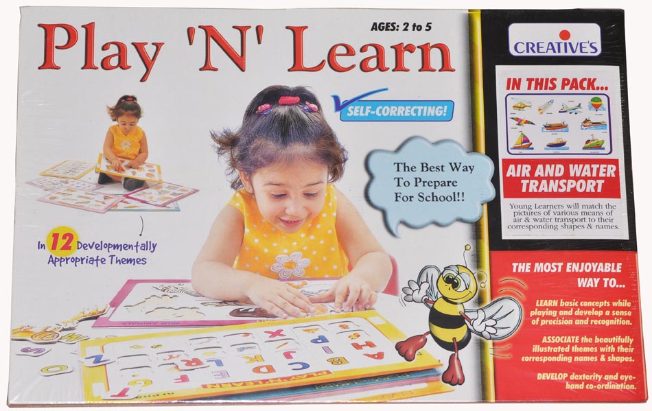 Play 'N' Learn - AIR and WATER TRANSPORT Self-correcting Early Learning Educational Matching Puzzle