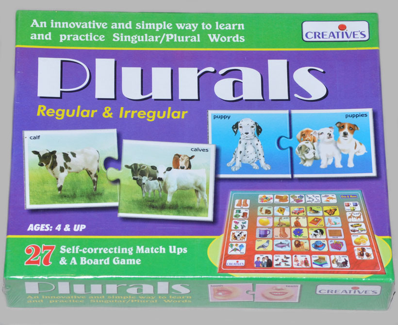 PLURALS Regular & Irregular - Match Up Puzzles and Board Game