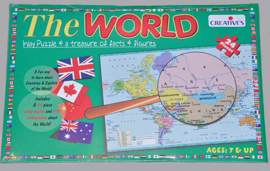 THE WORLD Inlay GEOGRAPHICAL Puzzle