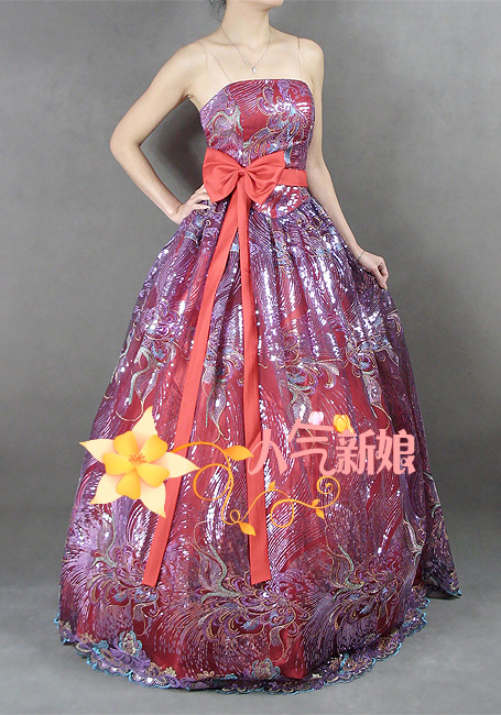 isabellashop Brand New Chinese Wedding Dress gown red blue purple4