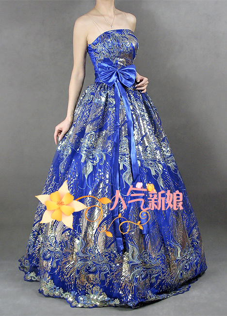 isabellashop Brand New Chinese Wedding Dress gown red blue purple4