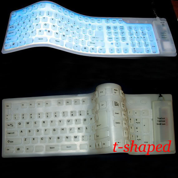 Tshaped ★★★ New Illuminated Backlit Silicone Flexible Keyboard 9938