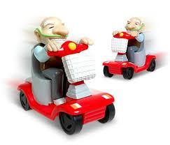 SPEEDING GRANDADS DESKTOP RACING WIND UP TOY RACERS