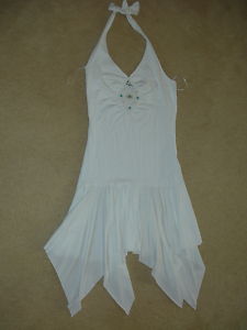 SZ 10 BNWT NEW HALTER NECK WHITE SEXY £34.99 DRESS WOW!