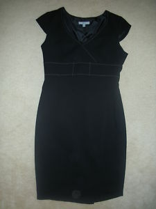 SZ 10p MARKS & SPENCER NEW BLACK COCKTAIL OFFICE DRESS 