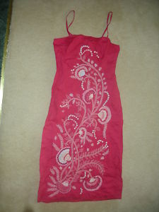 SZ 10 FRENCH CONNECTION CORAL PINK COCKTAIL PARTY DRESS