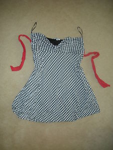 SZ 18 NEW LOOK CHECKED STRAPLESS BUBBLE SEXY DRESS WOWX