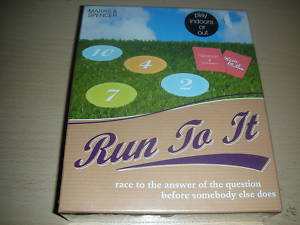 BNIB MARKS & SPENCER RUN TO IT TRIVIA FAMILY FUN GAME X