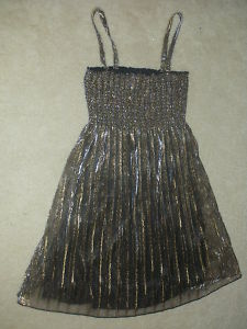 UK SIZE 8 H&M PARTY CLUB COCKTAIL GOLD BLACK DRESS ★★★