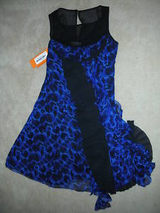 BNWT NEW SIZE 8 £165 KAREN MILLEN BLUE LEOPARD DRESS