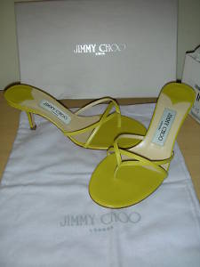 NEW  DESIGNER JIMMY CHOO LIME GREEN SHOES SIZE 4 £260!