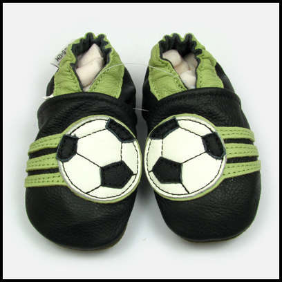 Soft Sole Leather Baby Walking Shoes Football 12-18m