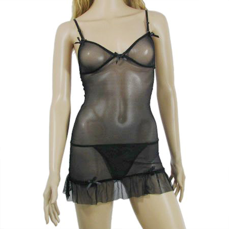 New Black Sheer babydoll Sexy Lingerie Underwear 106