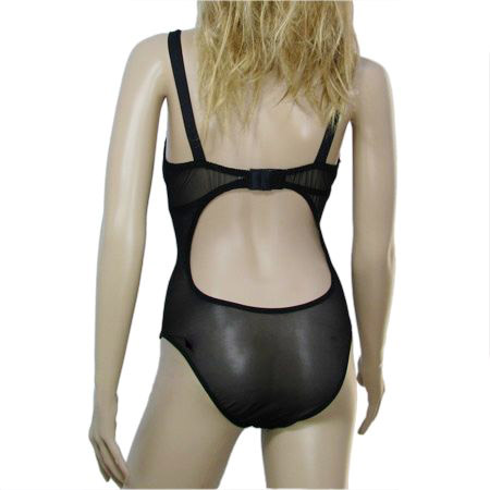 Sexy Lingerie Black Sheer Underwear Teddy Thong 1pc