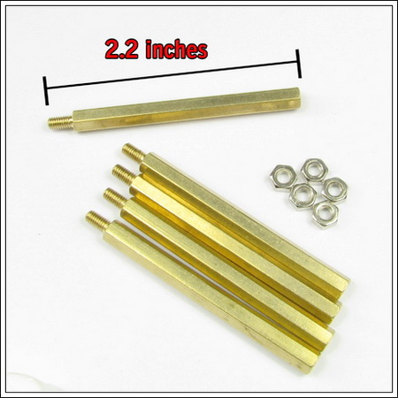 10pcs M3*50 Brass Hex Stand-Off Pillar +screw nut