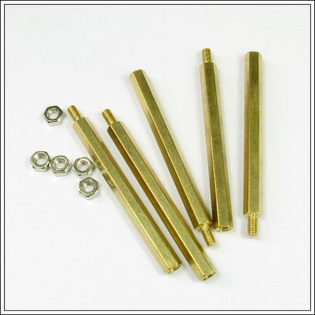 10pcs M3*50 Brass Hex Stand-Off Pillar +screw nut