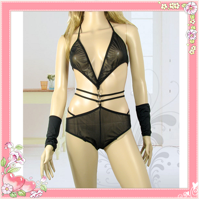 Sexy Lingerie Black Sheer Underwear Teddy Knicker M62