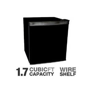 Haier HNSB02BB 1-2/3-Cubic-Foot Freestanding Refrigerator/Freezer, Black
