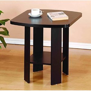 Furinno End Table - Easy Assembly, Espresso, 10026